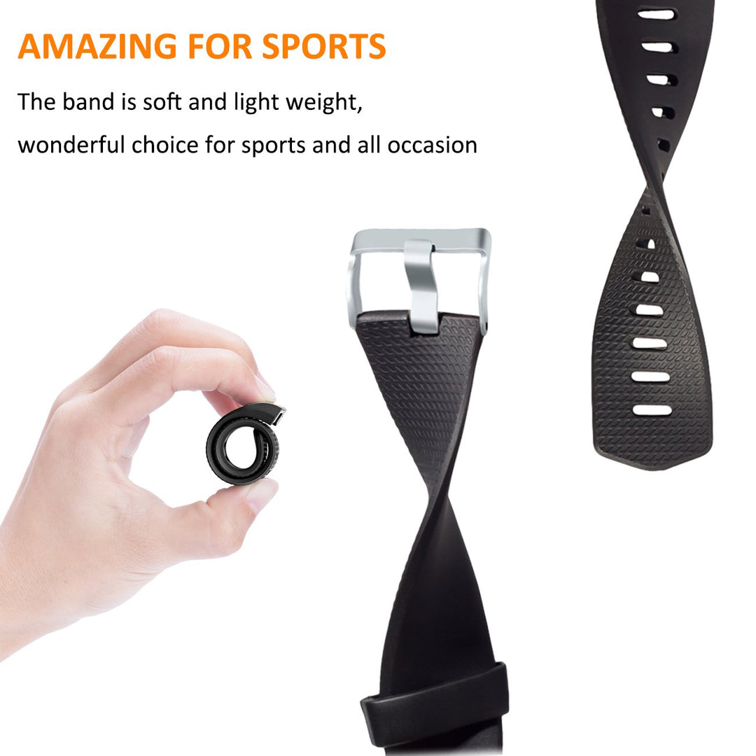 Bands Replacement Compatible with Fitbit Charge 2 for Women Men Large, 3 Pack Sports Watch Band Strap Wristband Compatible with Fitbit Charge2 HR Fitness Tracker, Black/White/Gray