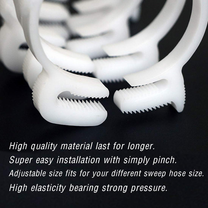 1/4 Heavy Duty Double Snap Grip Nylon Hose Clamps Several Ratcheting Adjustable Clamp, 2 Packs