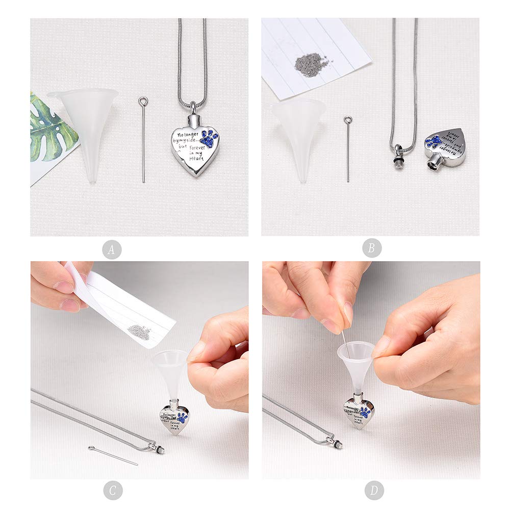 Your Wings were Ready, But My Heart was Not Stainless Steel Carved Locket Cremation Urn Necklace for Pet Dog Cats (No Longer-Pink)