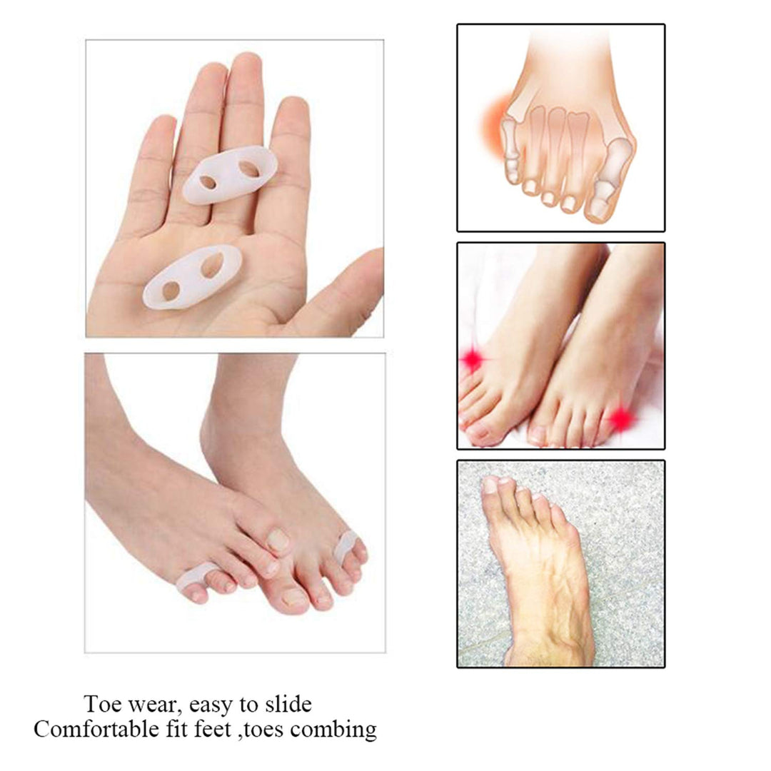10pcs - Gel Little Toe Buddy,Toe Corrector Toe Straightener,Tailor's Bunion Pads - Soft Gel Bunionette Pad - Shield - Cover - Protector - Tailors Bunion Pain Relief