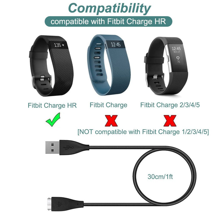 Charger for Fitbit Charge HR, Replacement Charging Cable Cord for Fitbit Charge HR (30cm/1ft)