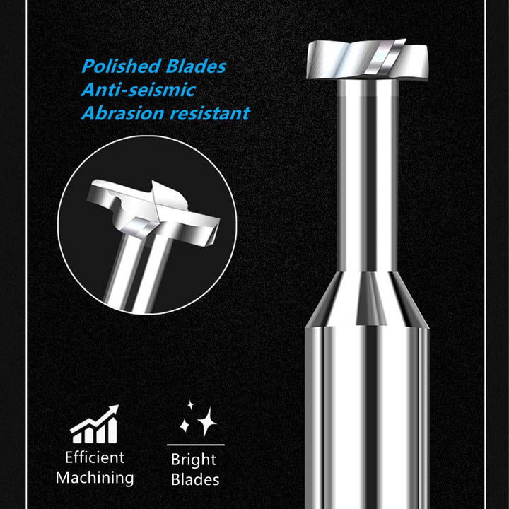 HSS-AL T Slot End Mill Milling Cutter, High-Speed Steel Woodruff Keyseat Cutter, Half Round Keyway Milling Cutter, Straight Shank, 6 Flutes, 10mm x 3mm x 60mm