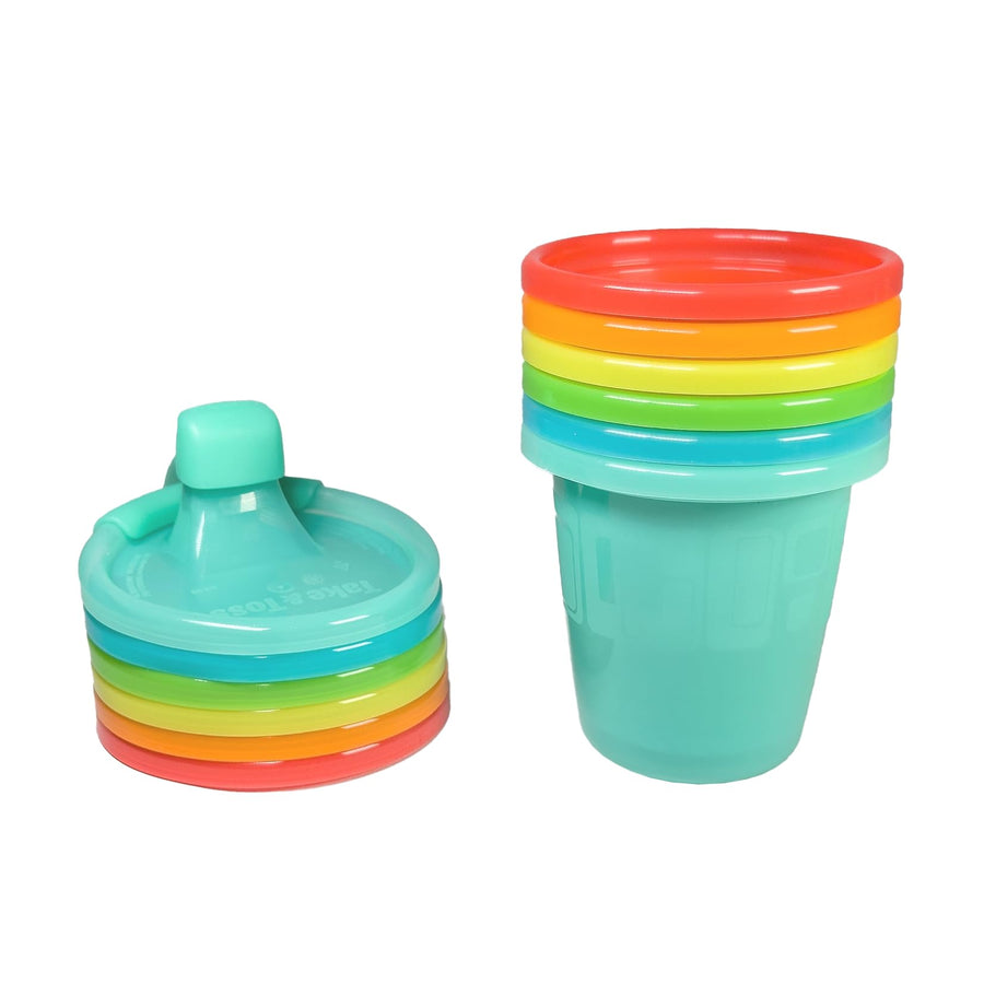 Take and Toss Spill-Proof Sippy Cup, Assorted, Pack of 6
