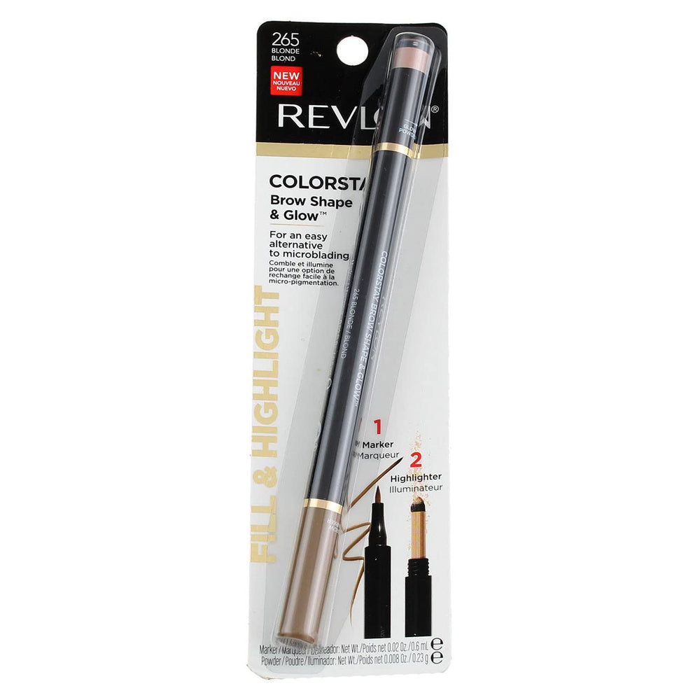 Revlon Colorstay Shape & Glow Eye Brow Marker and Highlighter, Blonde, 0.02 Oz (Marker), 0.008 Oz (Highlighter)