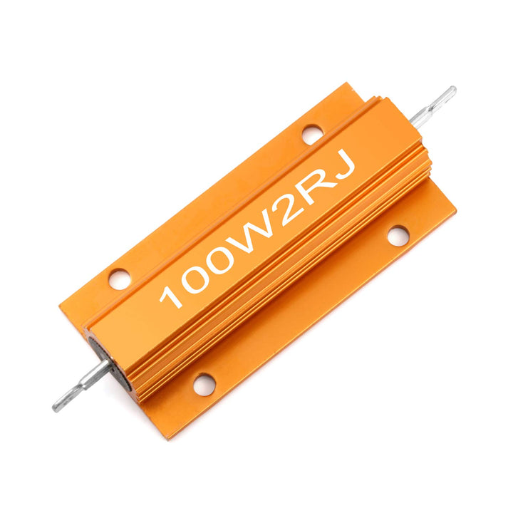 Chanzon 2pcs Wirewound Aluminum Shell Resistor 2 O ohm 100W ±5% Tolerance 2R Rohs Certified
