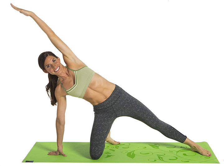 Printed Yoga Mat - Green,GOFGFPYMGRN