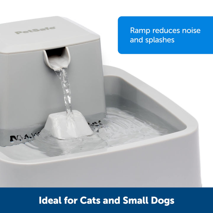 Oasys 1/2 Gallon (64 Ounce) Small Pet Fountain - Small Dog and Cat Water Fountain - Dishwasher Safe Filtered Water Dispenser with Flow Control - Easy to Clean - Filters Included