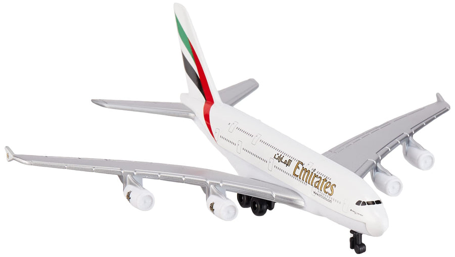 Toy Airplane – Emirates A380 – Die-Cast Metal Model Airplane Toy with Plastic Parts for Kids Ages 3+