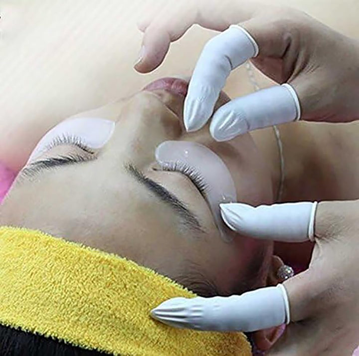 Disposable Latex Finger Cots Rubber Fingertips Protective Finger Gloves Art Latex Tissue Finger Cot (200 PCS)