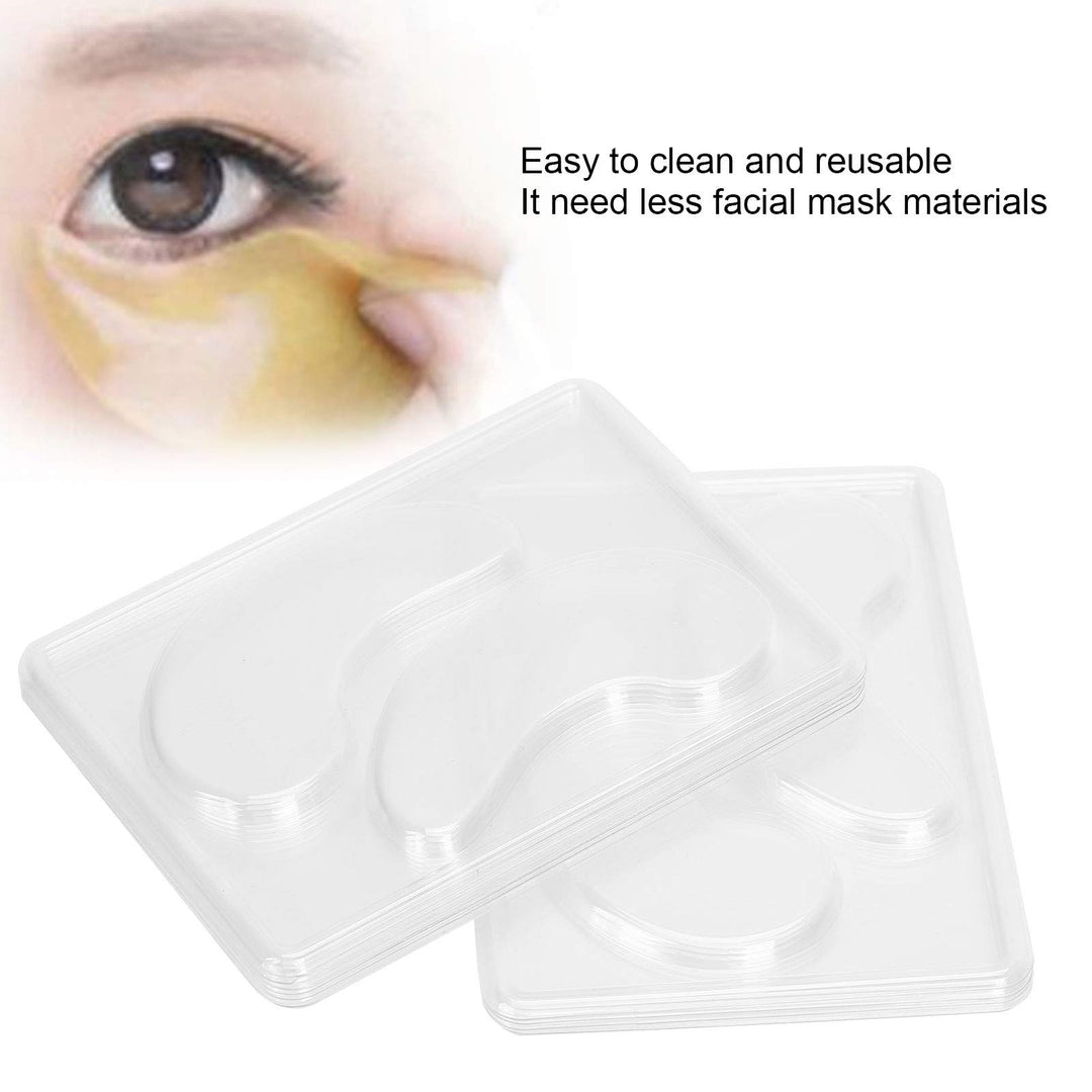 Mask Plates, Face Mask Machine DIY Facial Mask Maker Face Cream Making Patch Tray Plate Set DIY Eye Mask Portable Reusable Eye Mask Patch Tray Plate Set 25pcs