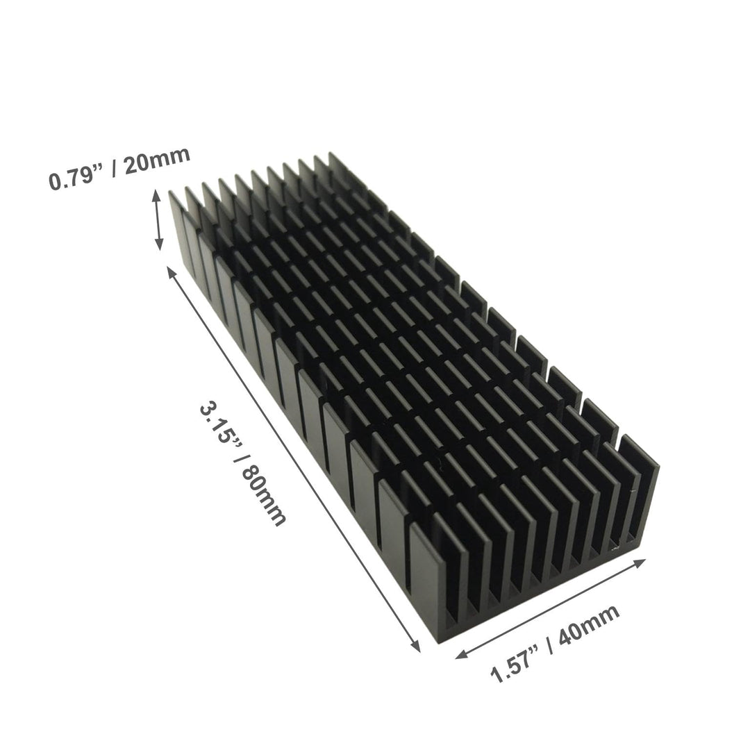 2pcs 40mm Heatsink Kit + 3M8810 thermal conductive adhesive tape, Cooling Aluminium Heat Sink for cooling LED, TEC1-12706 Thermoelectric Peltier Cooler Module 80mmx40mmx20mm