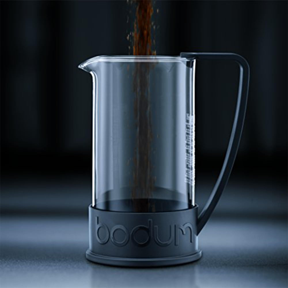 12oz Brazil French Press Coffee Maker, High-Heat Borosilicate Glass, Red - Made in Portugal