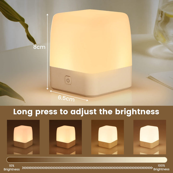 Night Light for Kids, LED Touch Baby Night Light for Breastfeeding, Dimmable Nightlight for Bedroom Nursery Lamp Rechargeable Portable Night Light with Memory Function Bedside Light