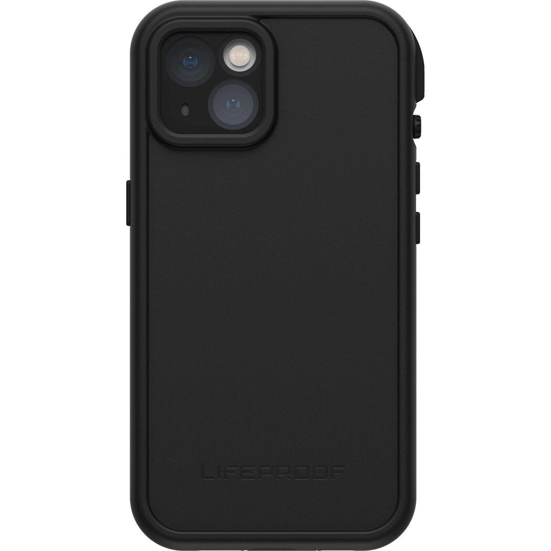 iPhone 13 (ONLY) FRE Series Case - BLACK, waterproof IP68, built-in screen protector, port cover protection, snaps to MagSafe