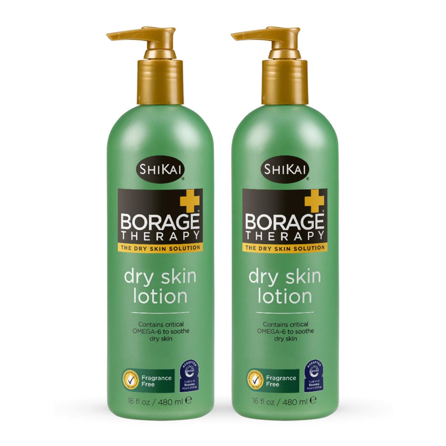 Shikai Borage Therapy Dry Skin Lotion Original Unscented - 16 Oz, Pack of 2