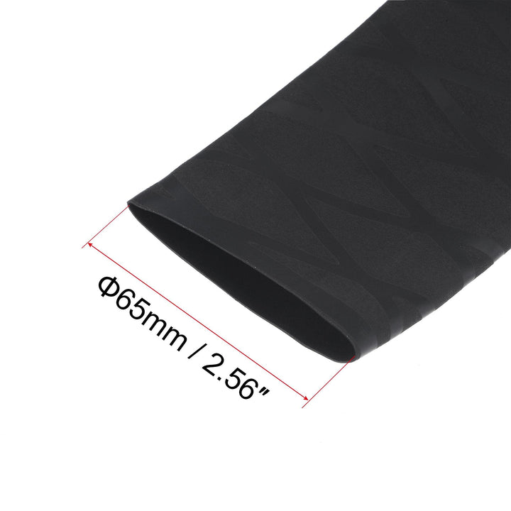 Heat Shrink Wrap Tubing for Fishing Rod Grips Handle, 40mm Dia 65mm Flat 1.6ft 2:1 Rate, Black