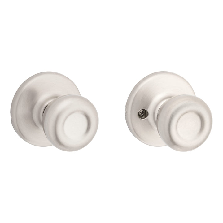 Tylo Interior Passage Door Knob, Handle For Closet and Hallway Doors, Non-Locking Doorknob in Satin Nickel, with Microban Protection, 1 Count (Pack of 1)