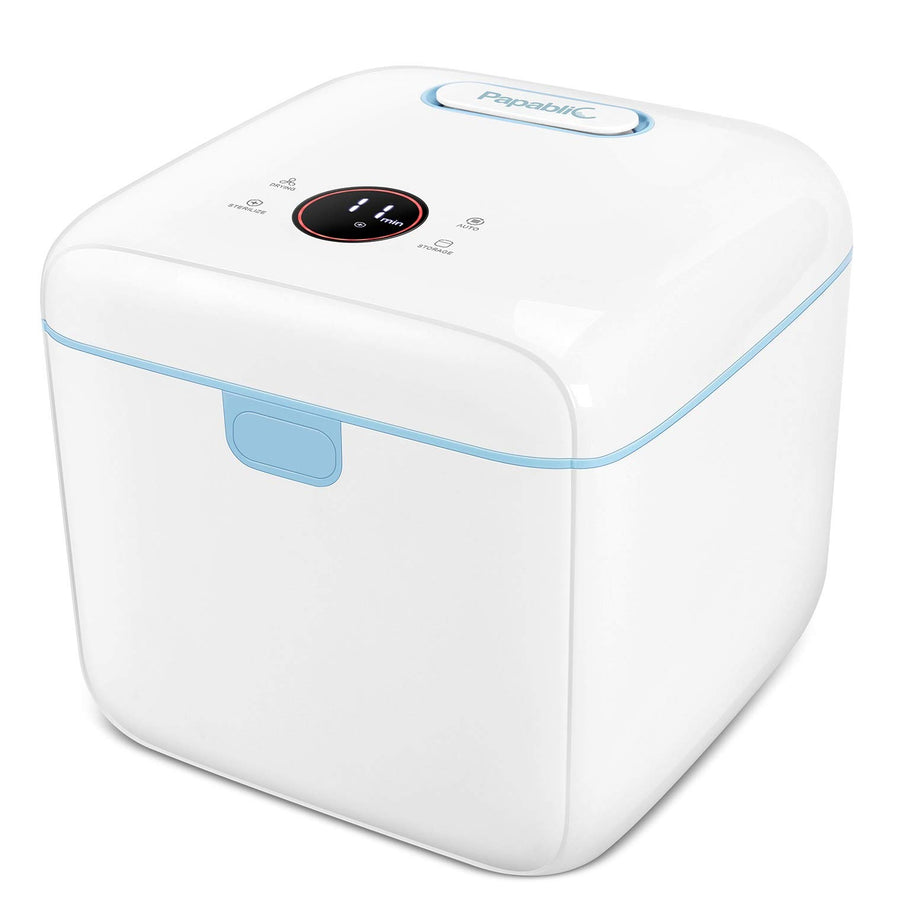 4-in-1 UV Light Sanitizer | UV-Clean Sanitizing and Dryer Pro | UV Sanitizer Box with Dual UV-C Lamps for Babies & Whole Family | Large Capacity | Touch Control