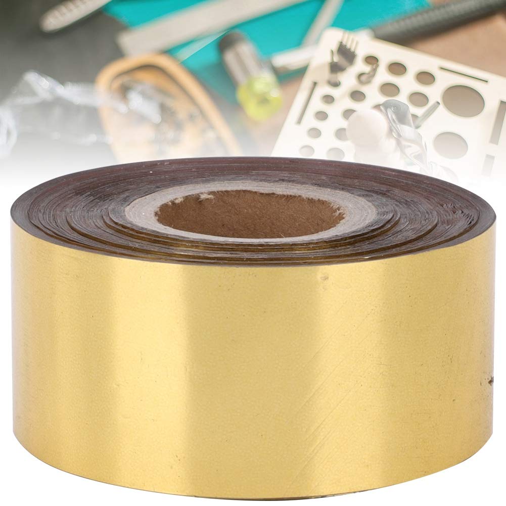 Hot Stamping Foil Paper with 1.2 x 400ft, Hot Foil Stamping Paper for Leather Bronzing Machine PU Heat Transfer Anodized Gilded Paper DIY Decoration for Cloth Package Box