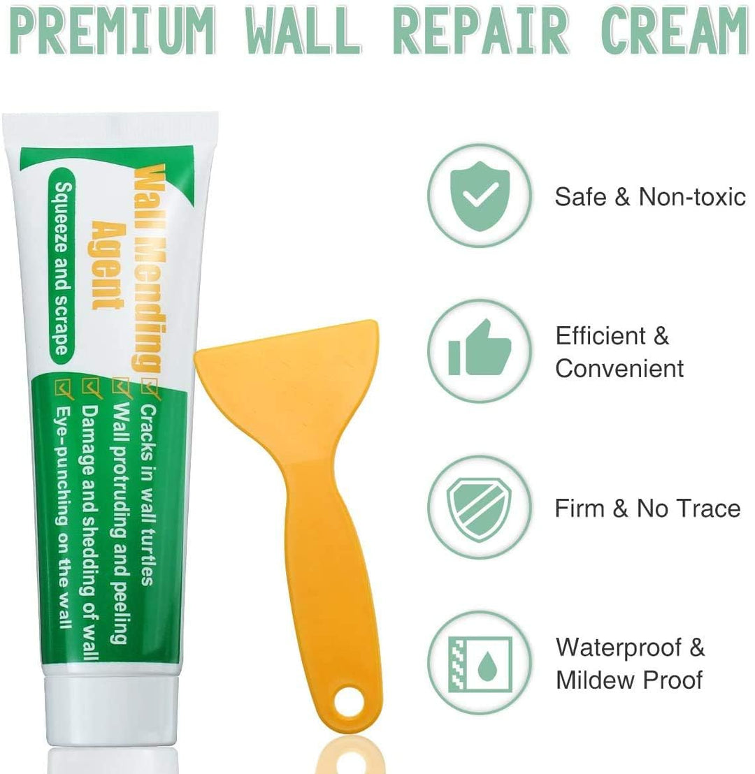 Wall Repair Cream,Wall Mending Agent,Quick Drying Repair Filler Paste,Effectively Repair Wall Holes, Cracks, Peeling, Graffiti,Also Works on Wood & Plaster, Quick Drywall Repair Filler Paste