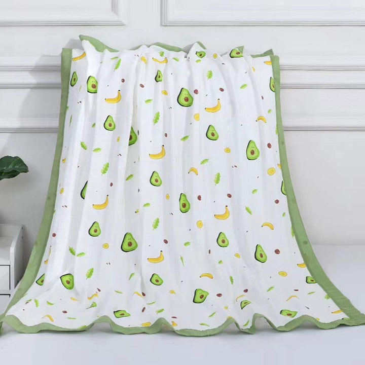 Muslin Swaddle Blanket Baby Stroller Blanket Receiving Blanket for Newborn Boy or Girl Unisex-Baby, Toddler (Avocado)