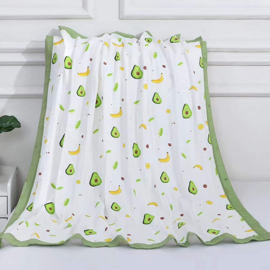 Muslin Swaddle Blanket Baby Stroller Blanket Receiving Blanket for Newborn Boy or Girl Unisex-Baby, Toddler (Avocado)