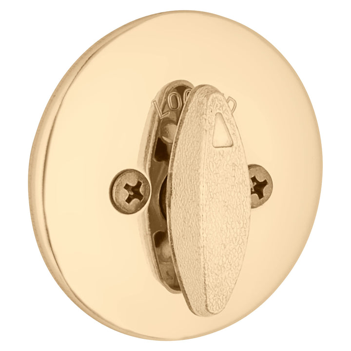 660 Deadbolt Deadbolt Lock, Polished Brass Round Exterior Keyed Front Entry Door, Single Cylinder Dead Bolt