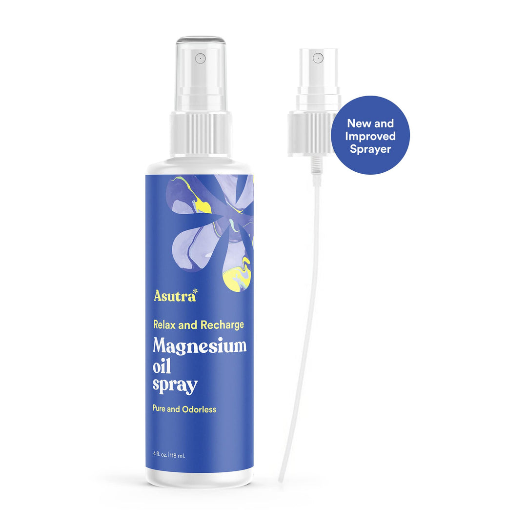 Magnesium Oil Spray, 4 fl oz (Pack of 2)- Topical Magnesium, Rapid Absorption, Pure, Odorless and Non-Greasy, Magnesium Derived from Zechstein Seabed