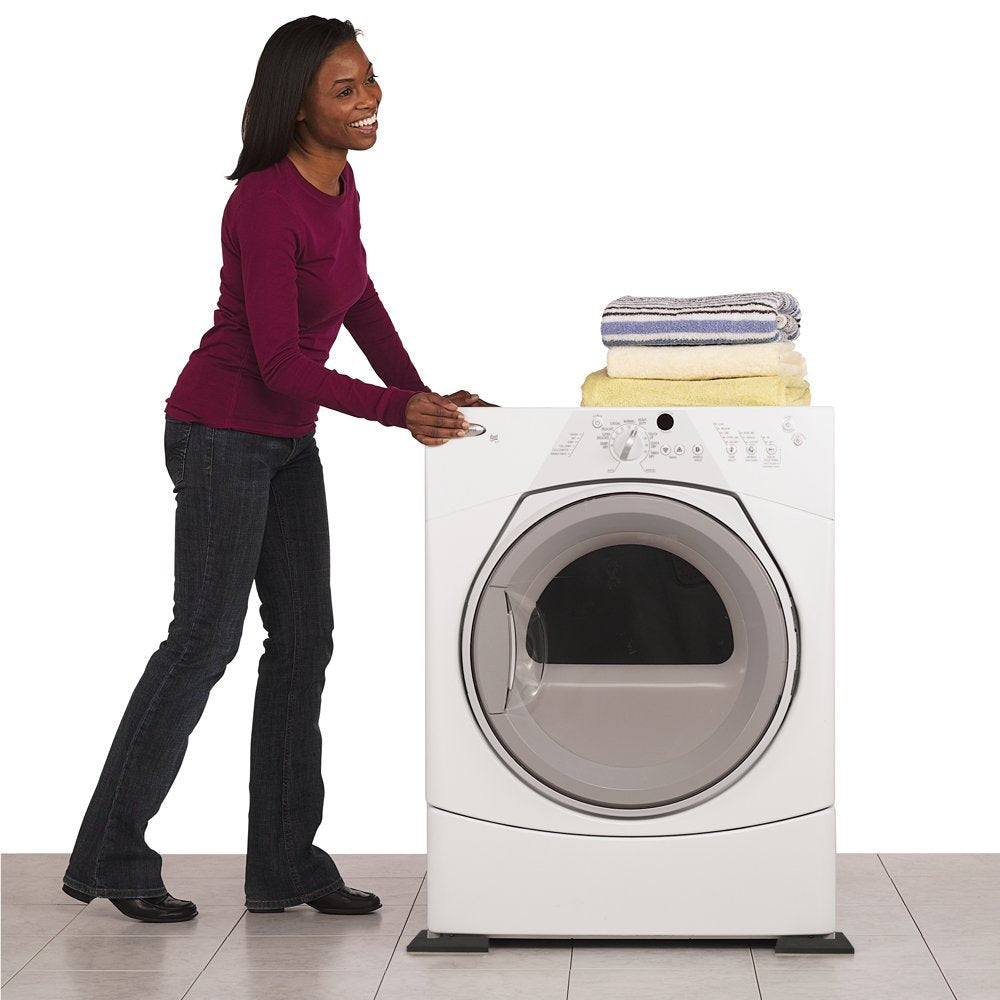 SuperSliders 4703395N Reusable Felt Furniture Movers for Hardwood Floors- Quickly and Easily Move Any Item, 5” Square (4 Pieces),Black