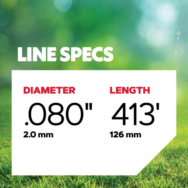 21-380 Gatorline 1-Pound Round String Trimmer Line, .080-inches x 413-feet – Fits Most Weed Whacker Types