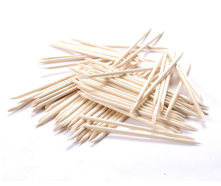 100Pcs Orange Wood Sticks for Nails, Double Sided Cuticle Pusher Remover Nail Art Manicure Pedicure Tool for Manicure Pedicure