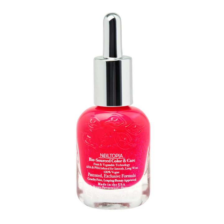- Plant-Based Chip Free Nail Lacquer - Non Toxic, Bio-Sourced, Long-Lasting, Strengthening Polish - You Got This Babe (Bright Pink With Subtle Blue Shimmer) - 0.41oz