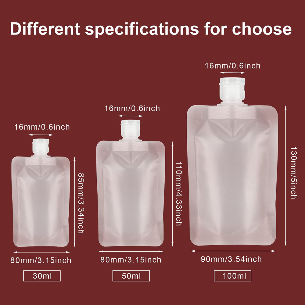 12 Pieces 100ml Leakproof Travel Pouches for toiletries Bulk Travel Size Refillable Squeeze Pouches Containers TSA Approved Empty Stand Up Pouch for Lotion Shampoo Liquids 3.4oz
