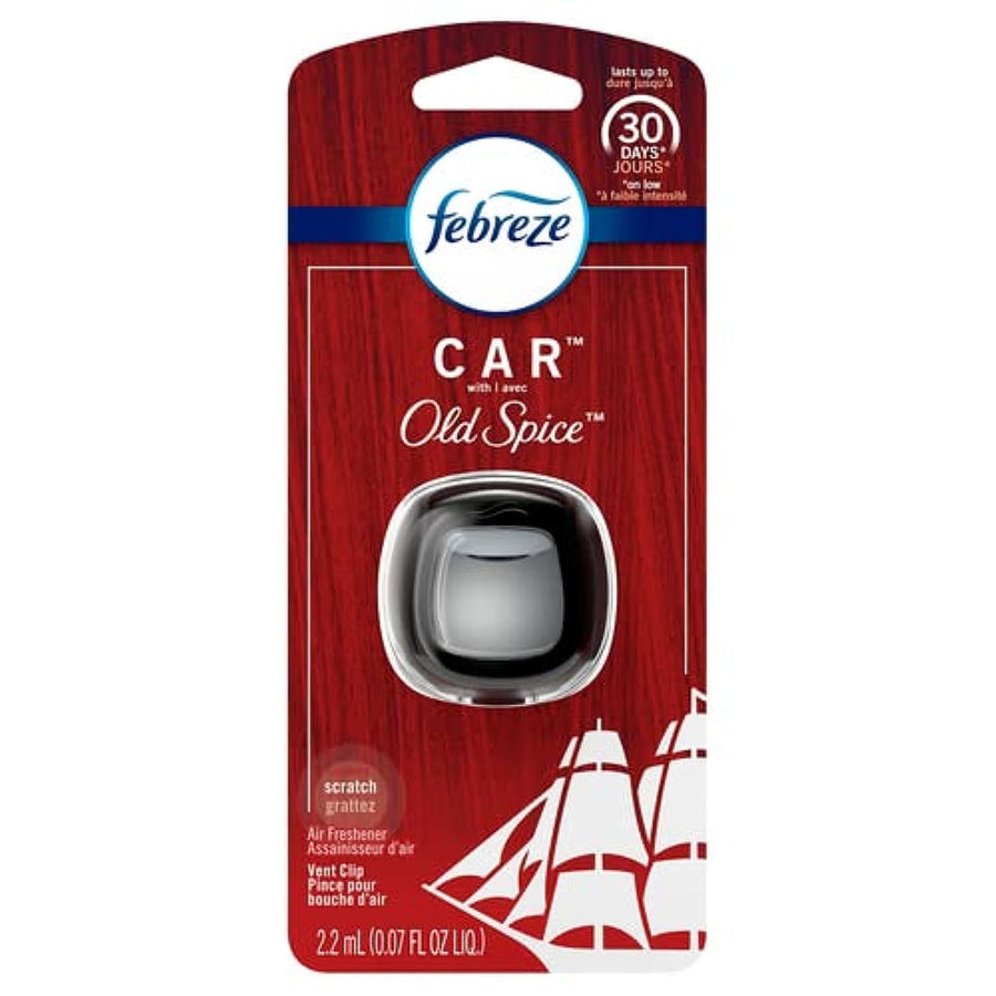 Car Odor-Eliminating Air Freshener Vent Clip, Original Old Spice Scent, 1 count