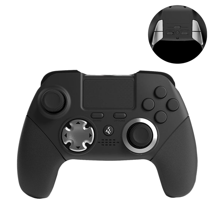 Wireless Elite Controller Compatible for PS4, Modded Game Controller with Back Paddles Support Programming