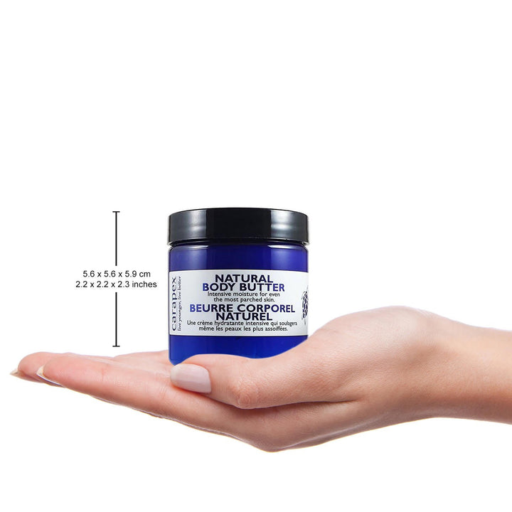 Natural Body Butter, Heavy Duty Hand Cream, Intensive for Extremely Dry Skin, Super Dry Hands, Cracks, Chapped Hands, Unscented, Paraben Free, 4oz