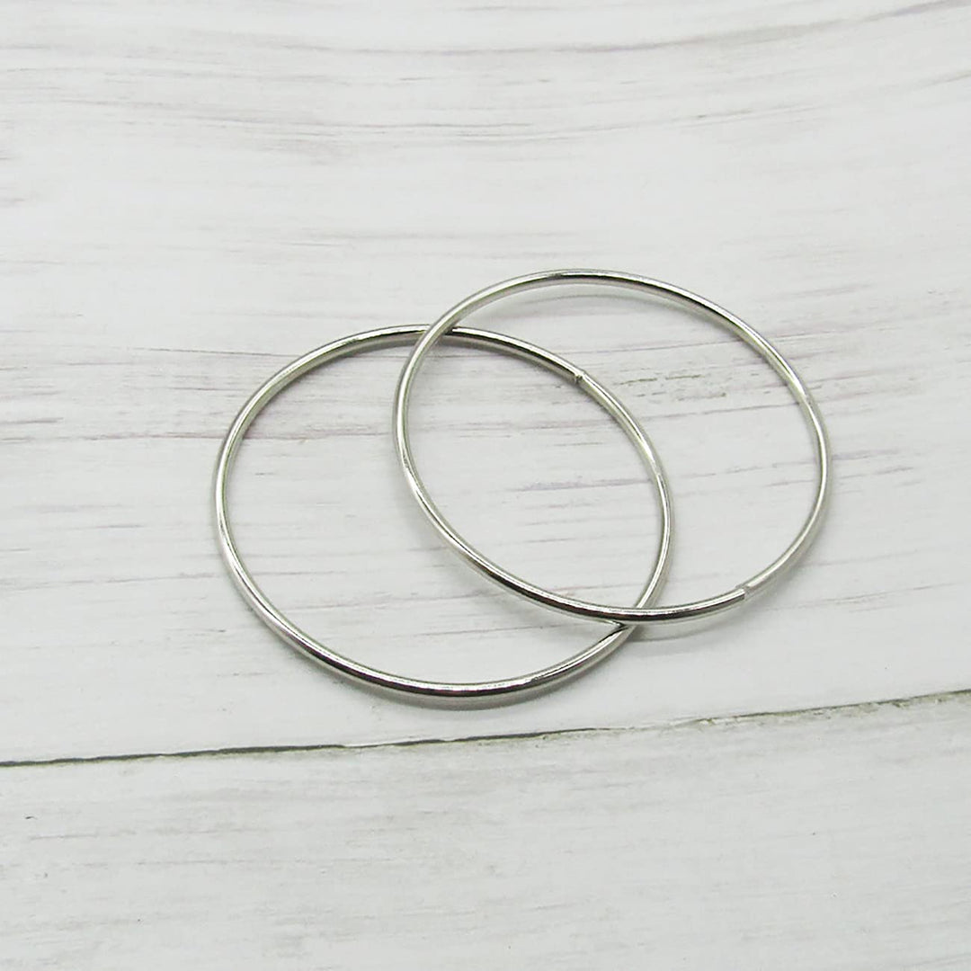 6 Pcs Metal O Ring Floral Hoop Dream Catcher Rings Macrame Ring for Dream Catchers and Hanging Crafts (3inch, Silver)