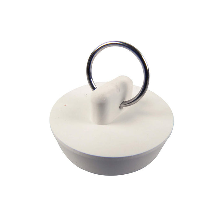 1-1/4-Inch Rubber Drain Stopper, White, Carded, 80225