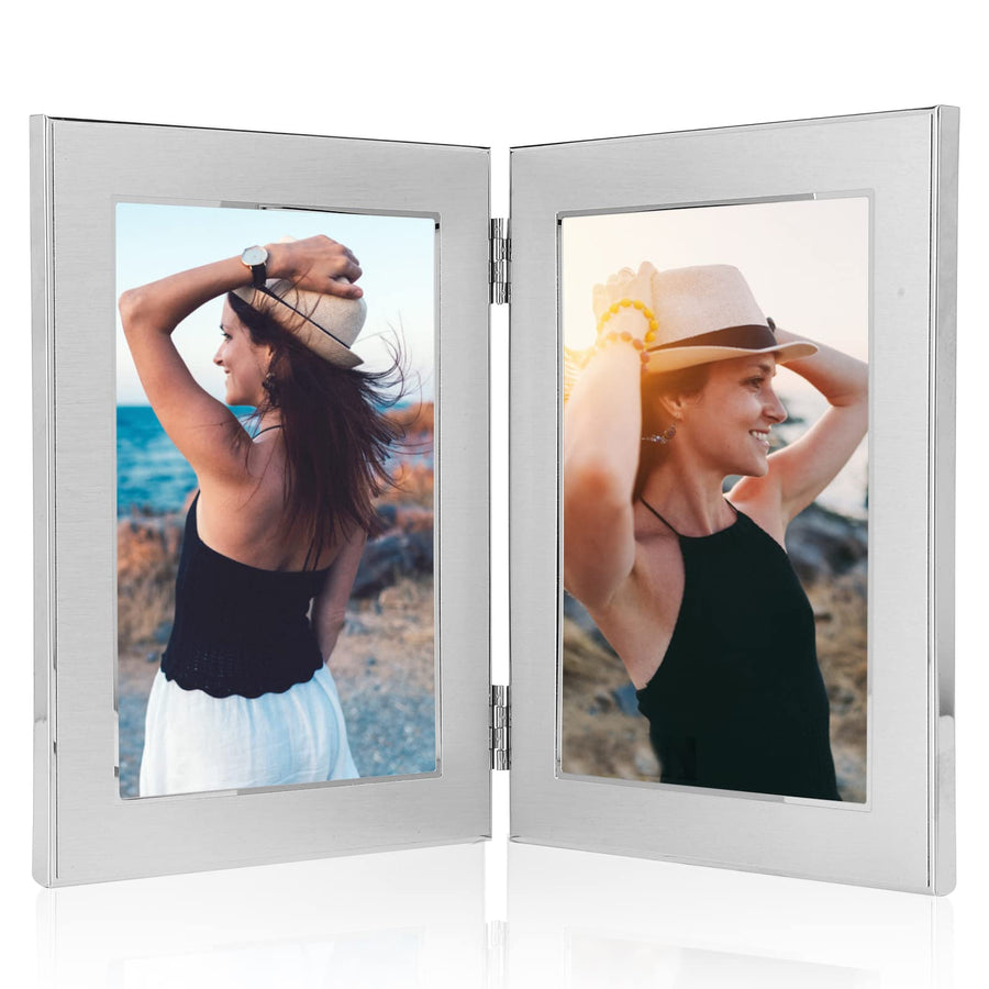 8x10 Metal Picture Frame,Matte Silver with Silver Fashion Metal Frame (8x10)