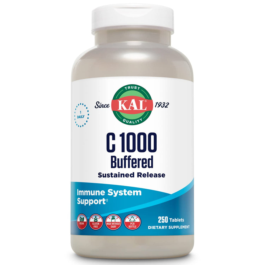 C-1000 Buffered Sustained Release Tablets, 1000 mg, 250 Count