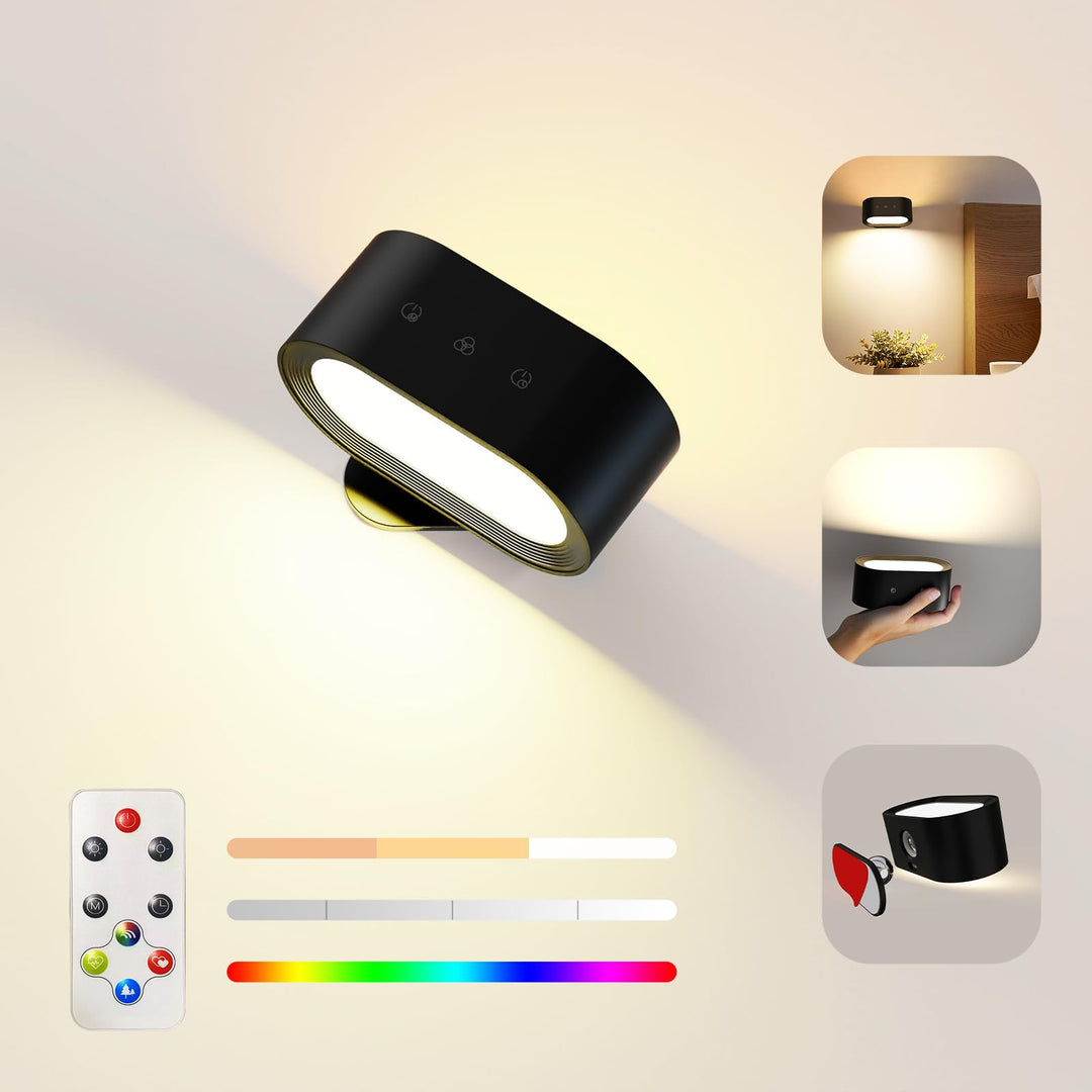 LED Desk Lamp, Cordless Lamp with 3 Lighting Modes 3 Brightness Levels, Rechargeable Reading Lamp with Adjustable Arm & USB Charge Port, Foldable Eye Caring Table Light for Home Office Study