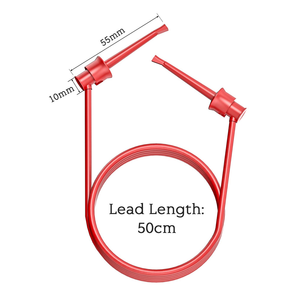 Silicone Test Leads 5PCS Test Hook to Test Hook Test Cables Wires Dual IC Test Hooks Clips for Electronic Testing