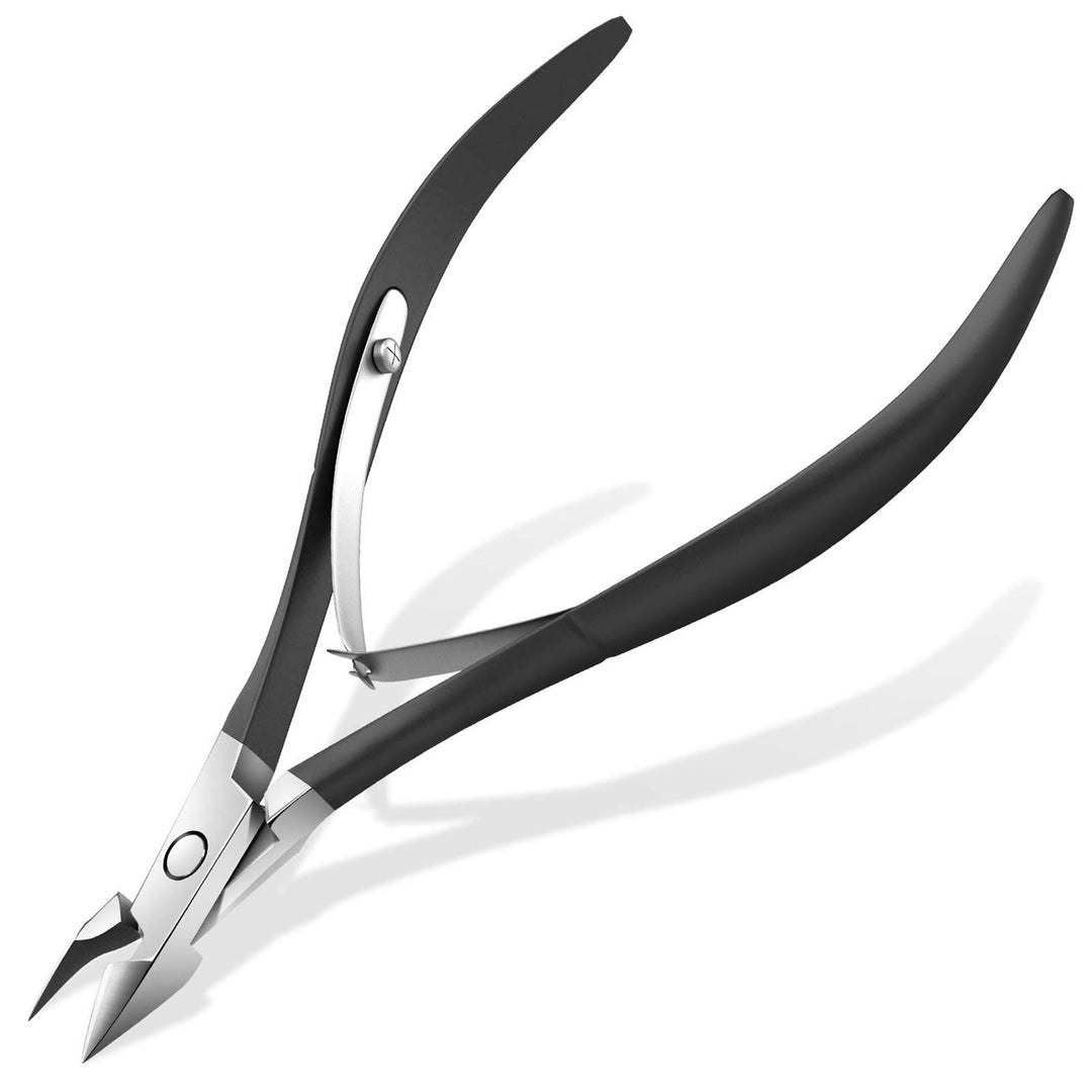Cuticle Trimmer Professional - Stainless Steel Cuticle Nipper Professional Cuticle Cutter Cuticle Clippers Scissors Cuticle Remover Manicure Tools Black