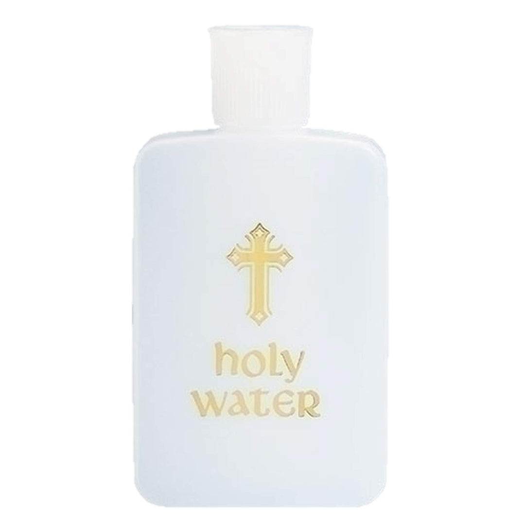 – Holy Water Bottle, Religious Gift and Accessories Collection, 4.5”, Plastic, Religion, Faith, Durable