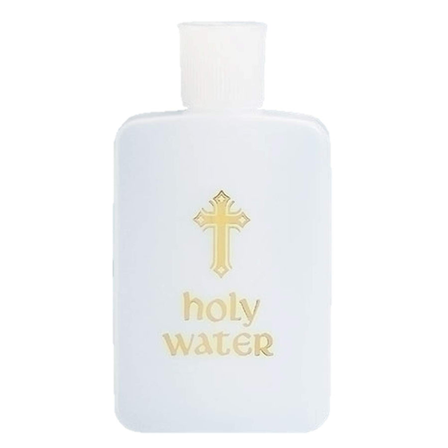 – Holy Water Bottle, Religious Gift and Accessories Collection, 4.5”, Plastic, Religion, Faith, Durable