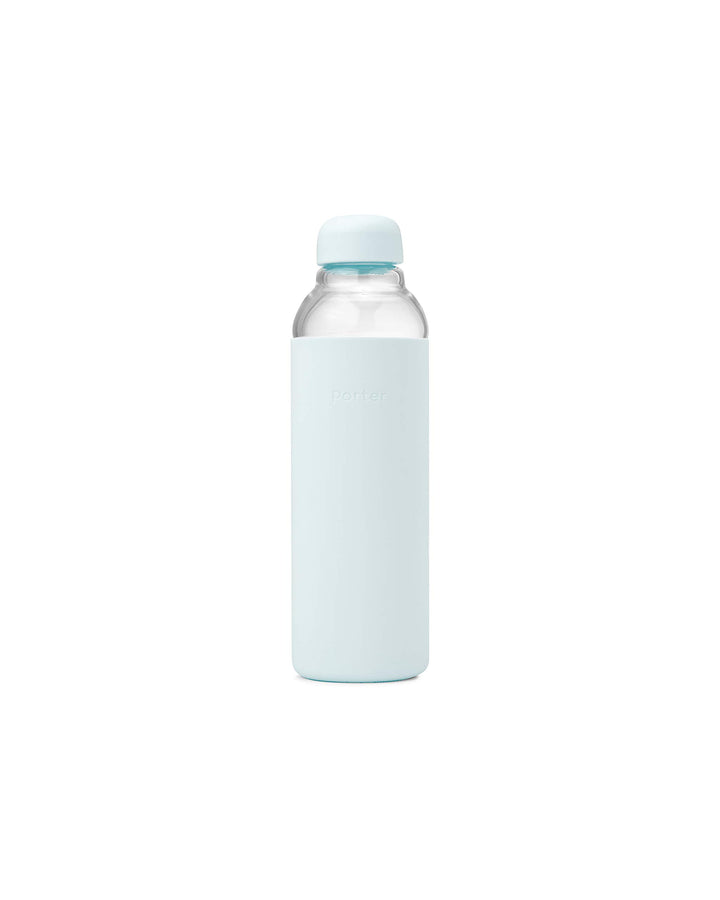 W&P Porter Glass Water Bottle w/ Protective Silicone Sleeve | Mint 20 Ounces | On-the-Go | Reusable Bottle for Coffee, Tea and Water | Portable | Dishwasher Safe