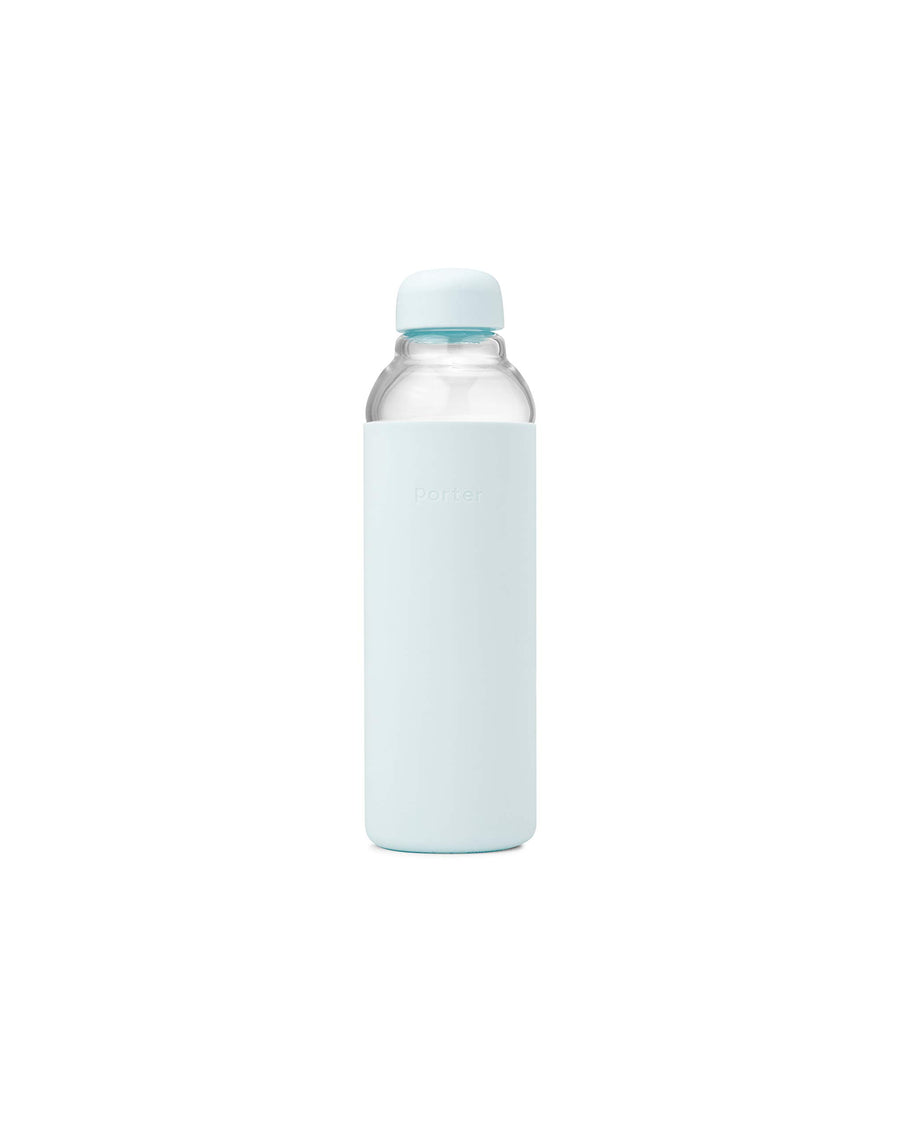 Porter Glass Water Bottle w/ Protective Silicone Sleeve | Mint 20 Ounces | On-the-Go | Reusable Bottle for Coffee, Tea and Water | Portable | Dishwasher Safe