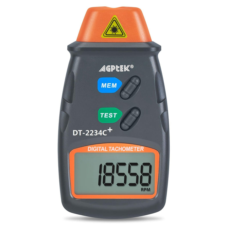 AGPtek® Professional Digital Laser Photo Tachometer Non Contact RPM Tach