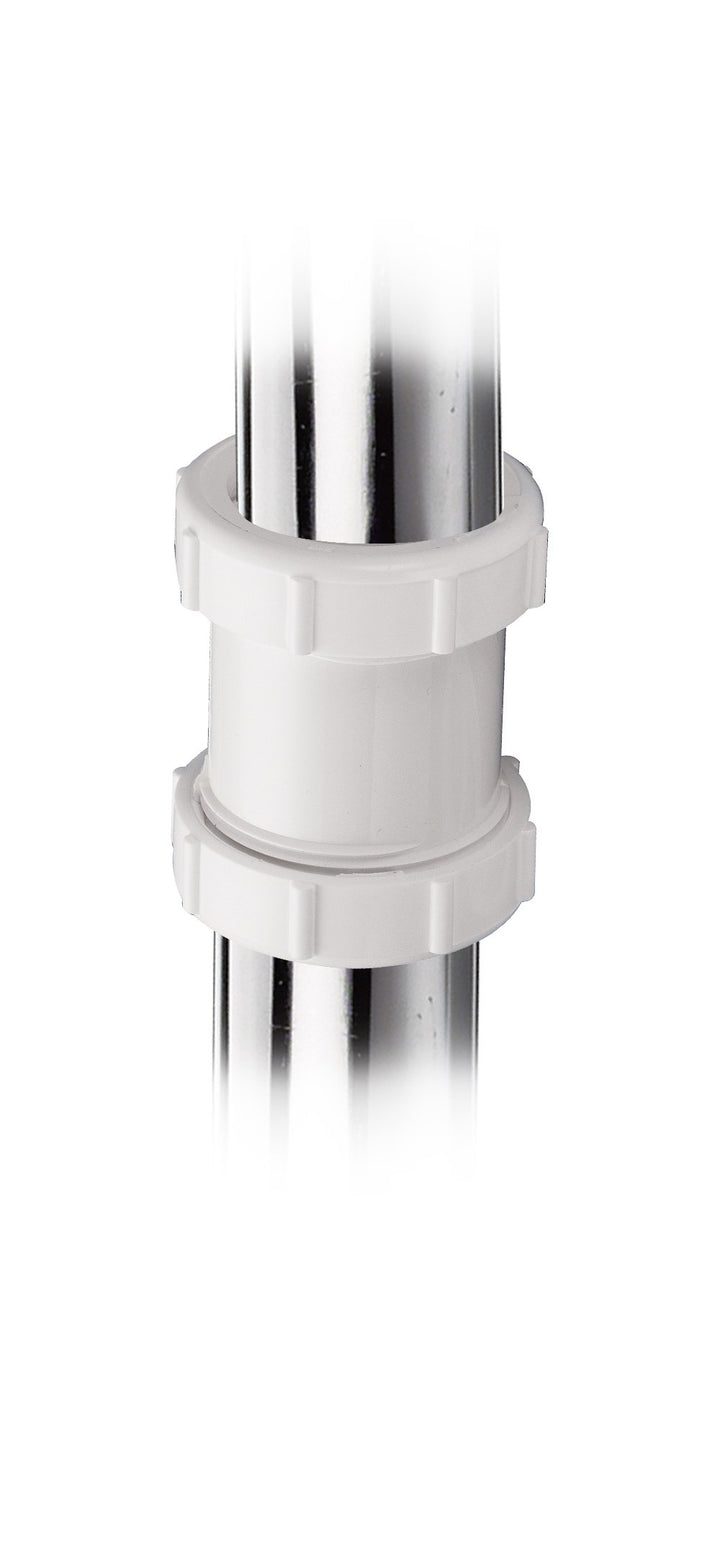 46WK Extension Coupling, 1-1/2-Inch or 1-1/4-Inch by 1-1/2-Inch, White