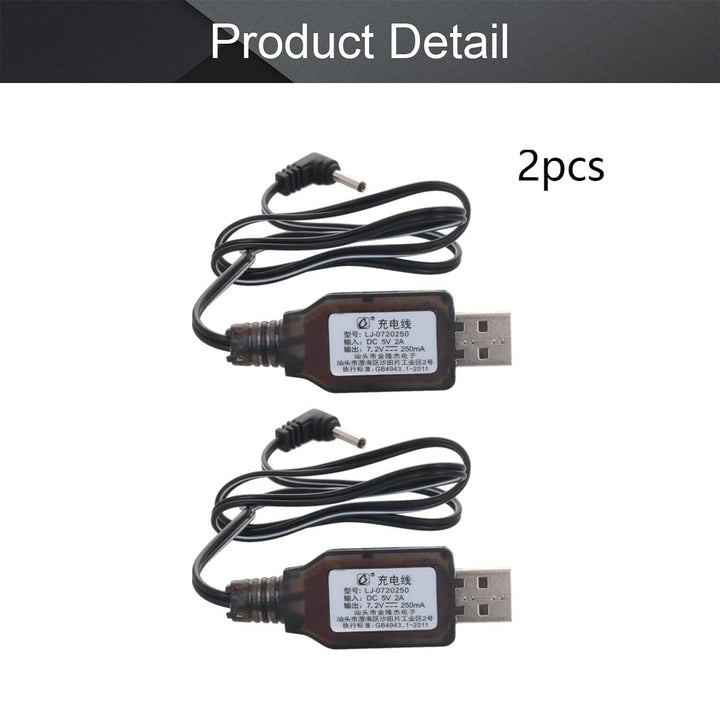L6.2-3P USB Charging Cable for RC Car 9.6V 200mA Ni-MH Ni-CD Battery 1pcs